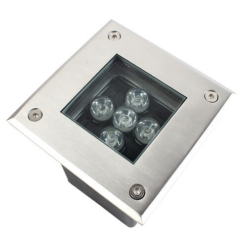 5W IP66 CE Cetificed Square Type LED Underground Flood Light