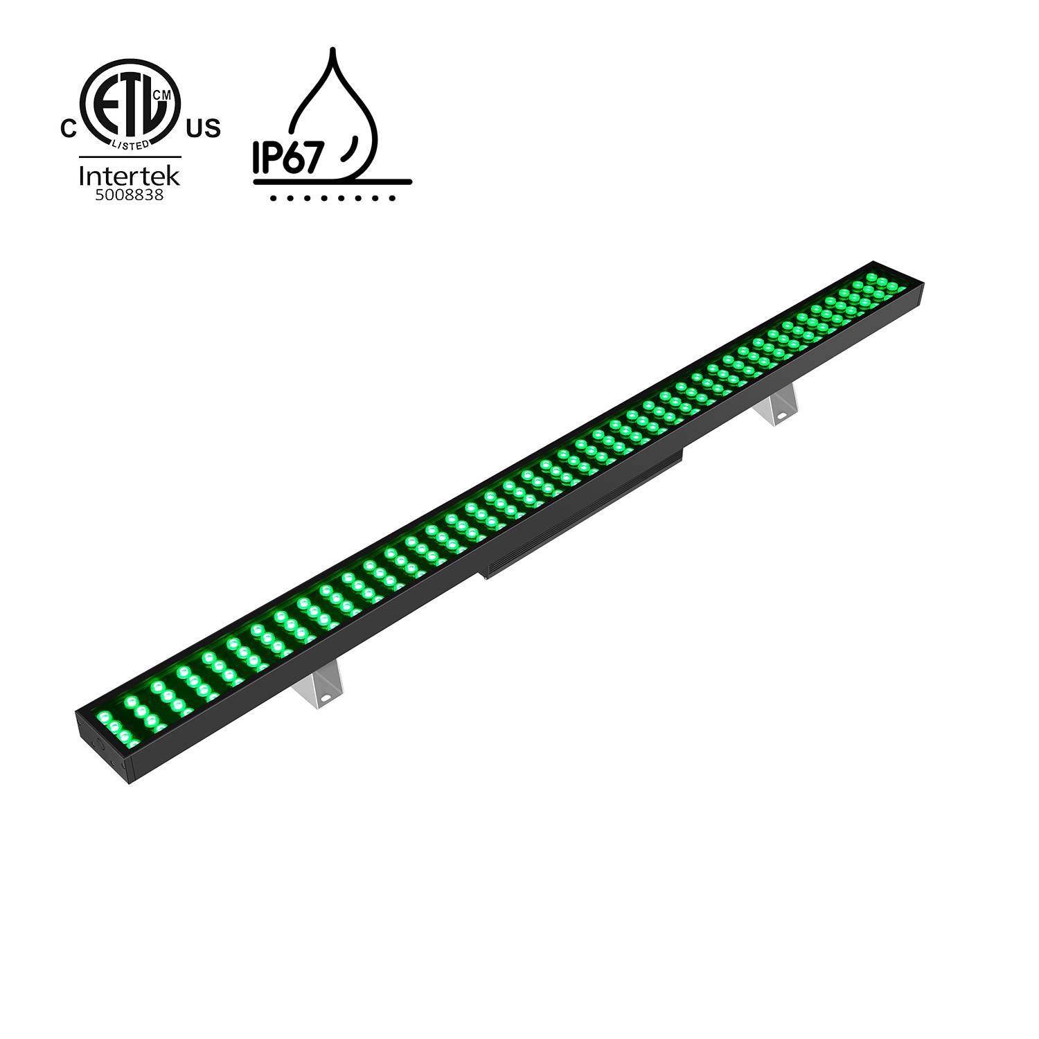   UL ETL Listed 6FT Wireless/DMX512 Colored 288W 300W Length Car Wash Light 