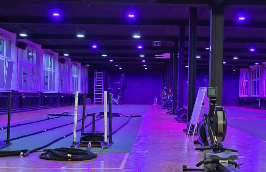 Swiss Gym RGBW Lighting Project | DMX UFO High Bay Solution