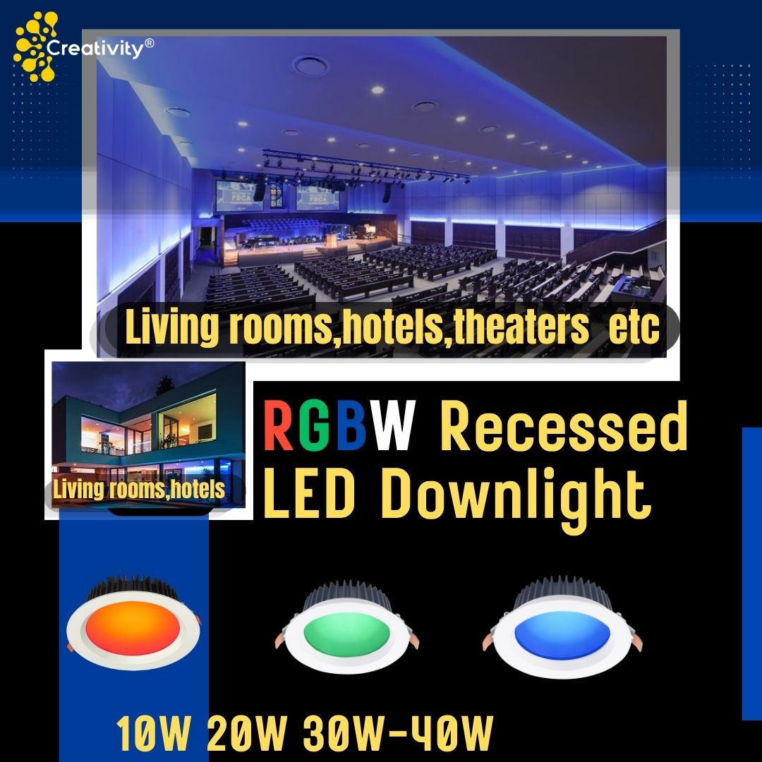 Premium RGBW Recessed Downlight with 5-Year Warranty
