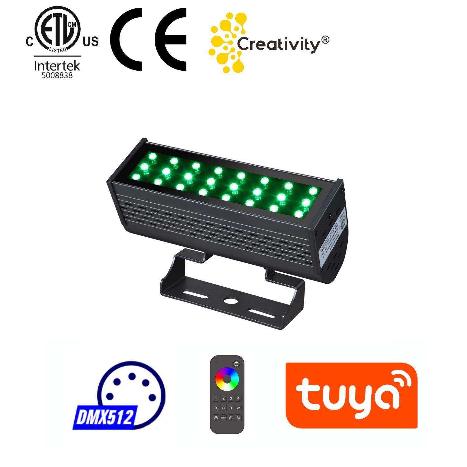 ETL Listed outdoor 50W RGB RGBW LED Flood Light 