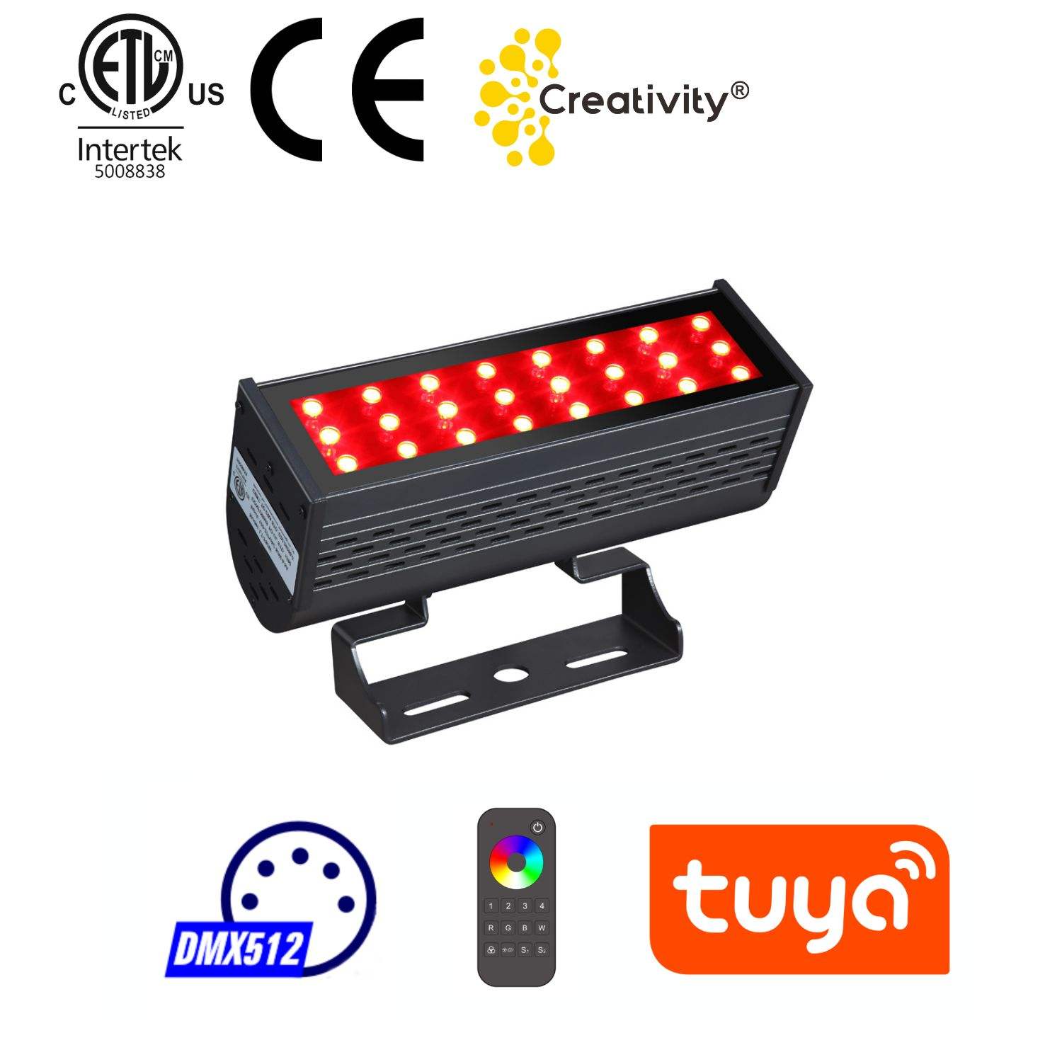 ETL Listed outdoor 50W RGB RGBW LED Flood Light 