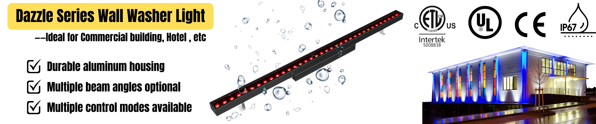 AC100-277V ETL cETL Listed LED Wall Washer