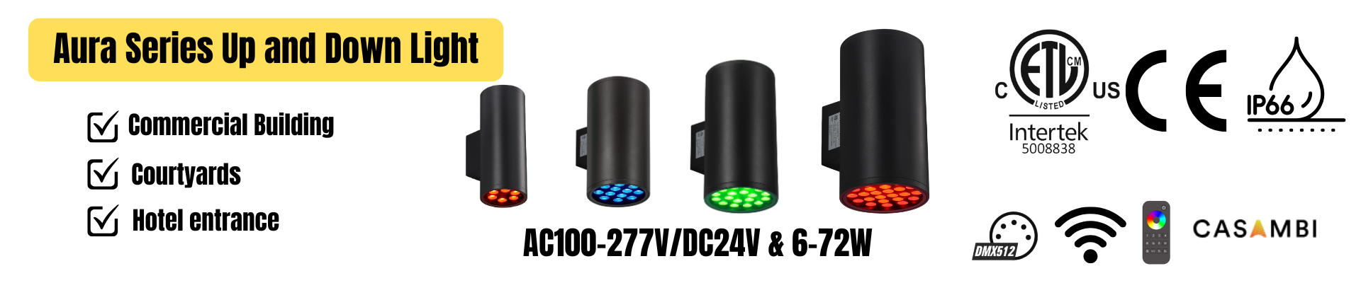 Up&Down RGBW Wall Light